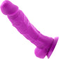 Colours Dual Density 5 Inch Silicone Suction Cup Dildo - Purple