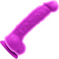 Colours Dual Density 5 Inch Silicone Suction Cup Dildo - Purple