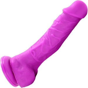 Colours Dual Density 5 Inch Silicone Suction Cup Dildo - Purple