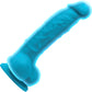 Colours Dual Density 5 Inch Silicone Suction Cup Dildo - Blue