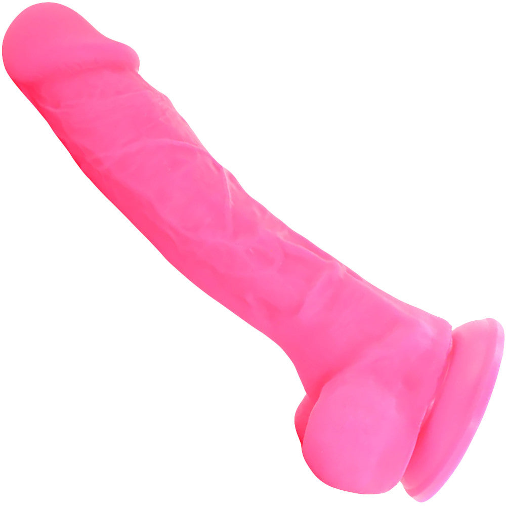 Colours Dual Density 8 Inch Silicone Suction Cup Dildo - Pink