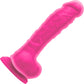 Colours Dual Density 8 Inch Silicone Suction Cup Dildo - Pink