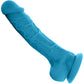 Colours Dual Density 8 Inch Silicone Suction Cup Dildo - Blue