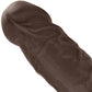 Colours Dual Density 8 Inch Silicone Suction Cup Dildo - Chocolate