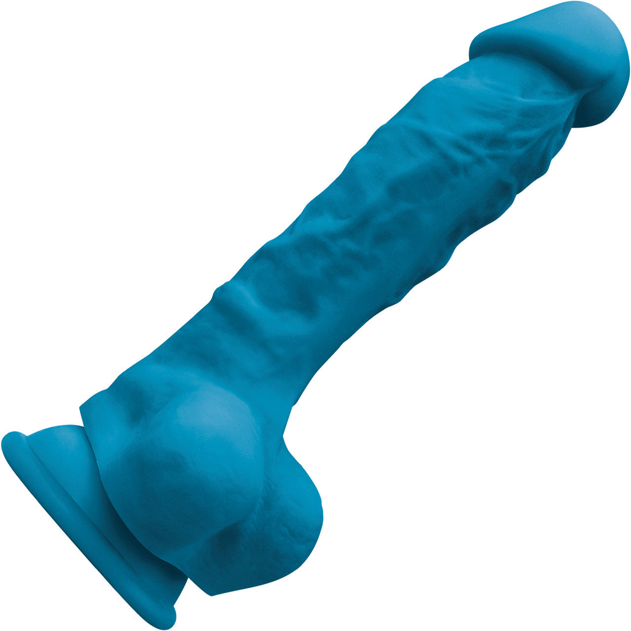 Colours Pleasures 7 Inch Blue Silicone Suction Cup Dildo