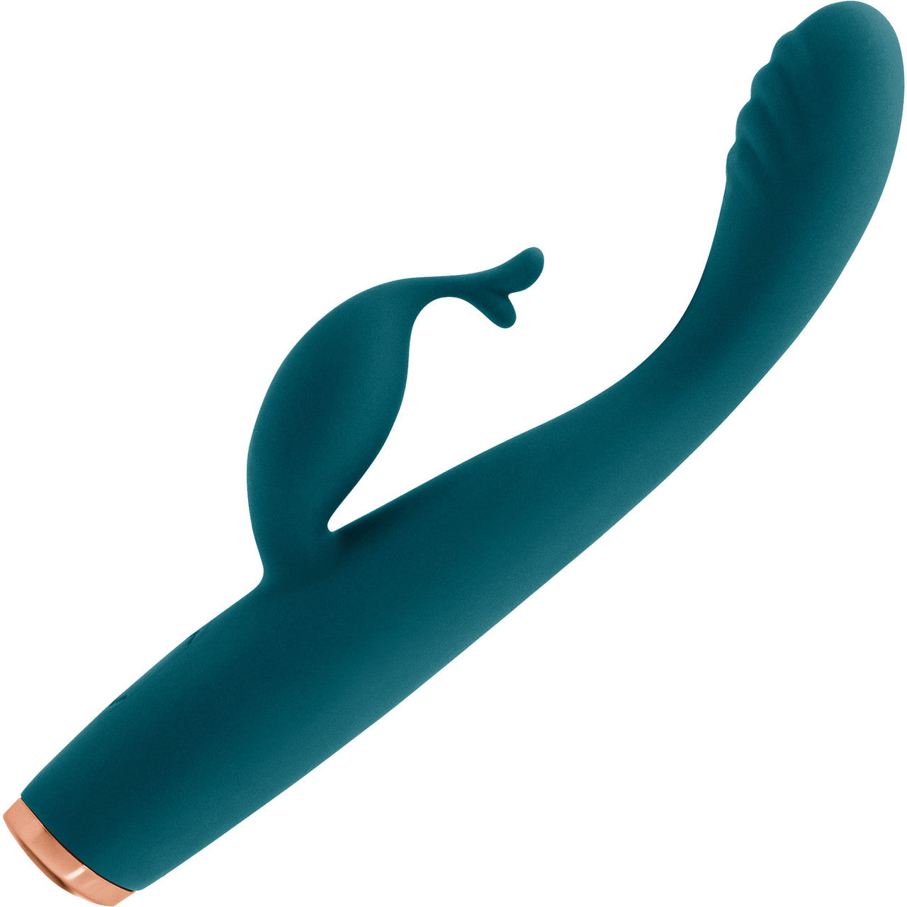 Luxe Skye Silicone Rechargeable Vibrating Slim Rabbit By NS Novelties - Teal