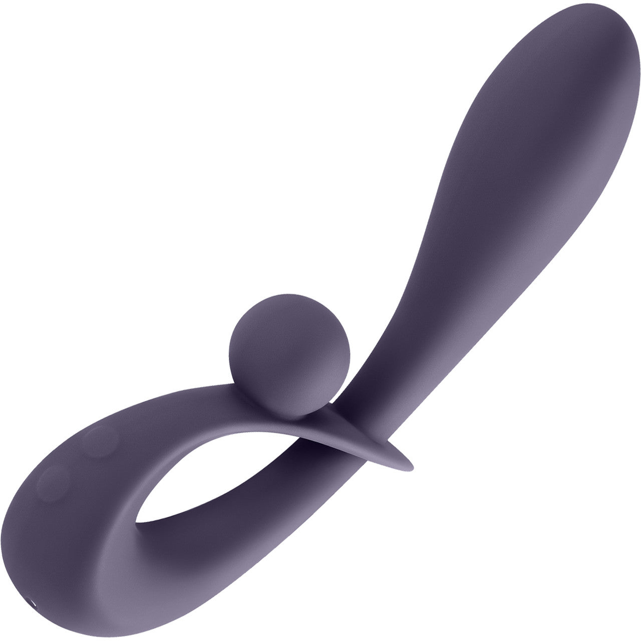 Secrets Forte Rechargeable Waterproof Silicone Dual Stimulation Vibrator By NS Novelties - Gray