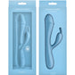 Obsessions Scarlett Warming Rechargeable Silicone Waterproof Rabbit Vibrator - Blue