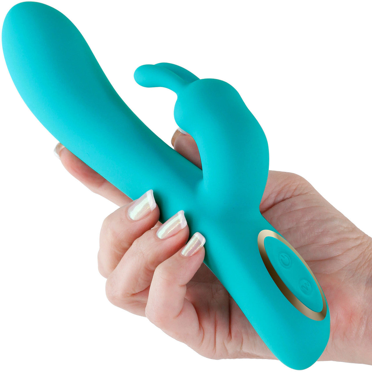 Obsessions Hera Rechargeable Silicone Waterproof Rabbit Vibrator - Aqua