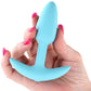 Techno Trance Rechargeable Silicone App Controlled Vibrating Butt Plug By NS Novelties - Blue