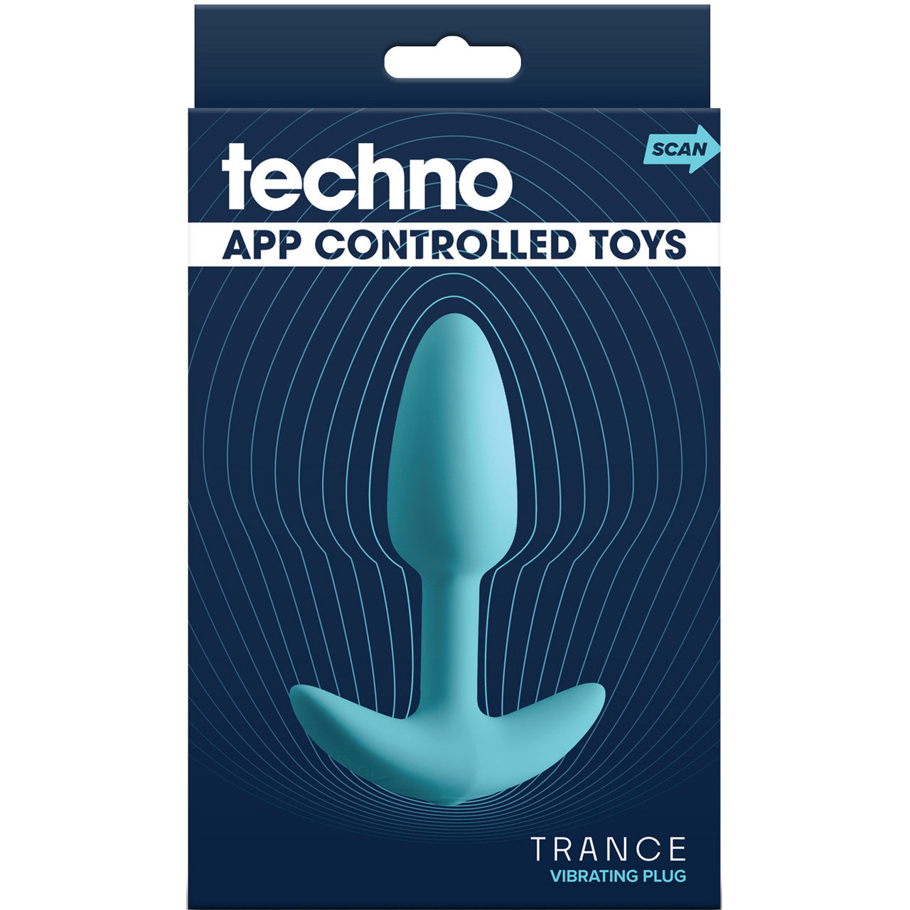 Techno Trance Rechargeable Silicone App Controlled Vibrating Butt Plug By NS Novelties - Blue