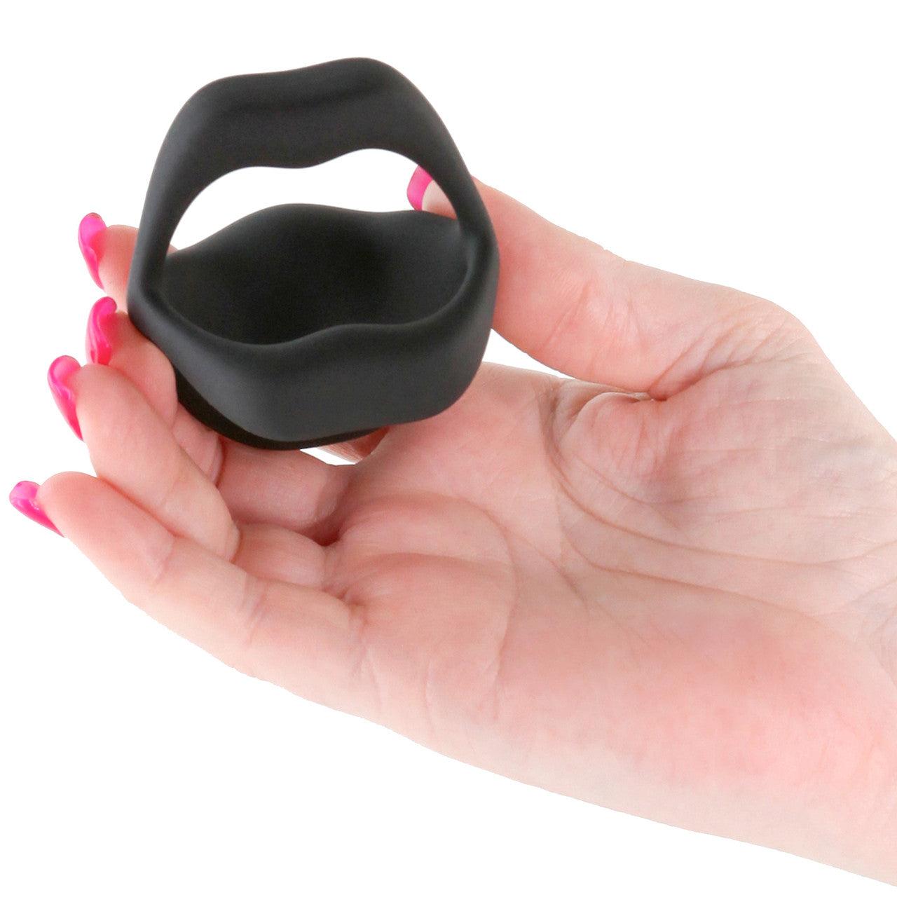 Techno Strobe Rechargeable Silicone App Controlled Vibrating Cock Ring By NS Novelties - Black