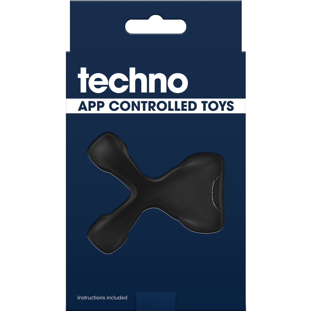 Techno Strobe Rechargeable Silicone App Controlled Vibrating Cock Ring By NS Novelties - Black