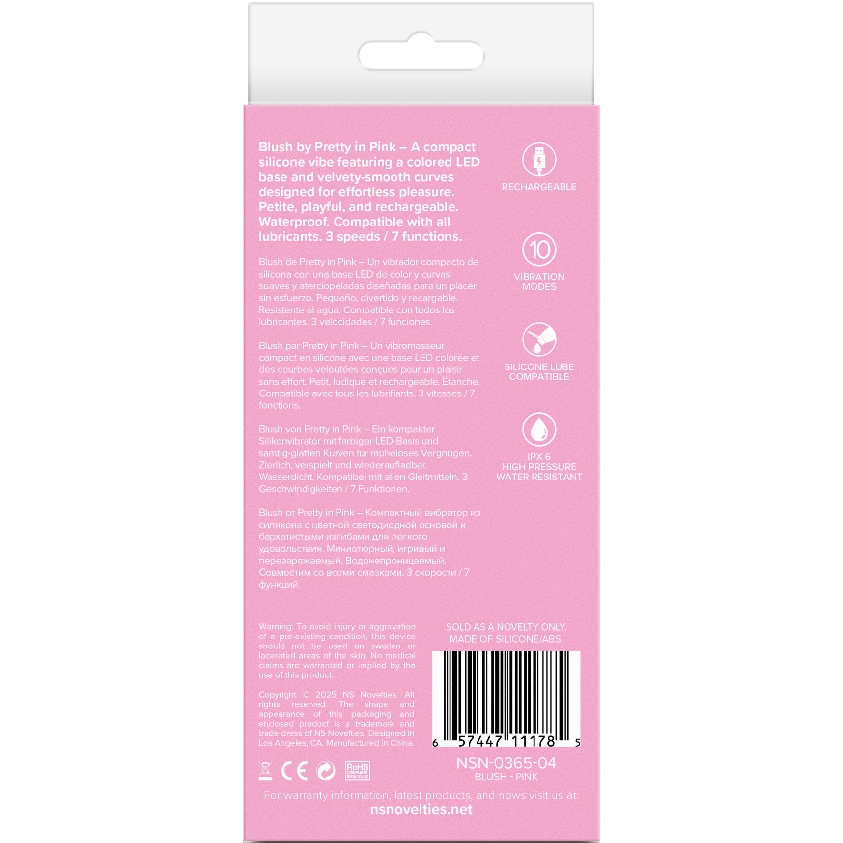 Pretty In Pink Blush Compact Rechargeable Silicone Vibrator