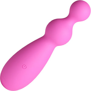 Pretty In Pink Petal Beaded Rechargeable Silicone Vibrator
