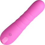 Pretty In Pink Crush Compact Rechargeable Silicone Thrusting Vibrator