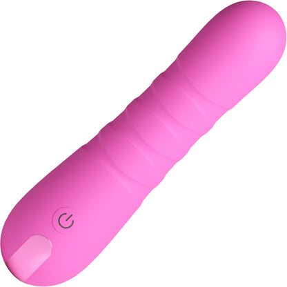 Pretty In Pink Crush Compact Rechargeable Silicone Thrusting Vibrator