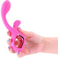 Pretty In Pink Velvet Rechargeable Silicone Rabbit Vibrator