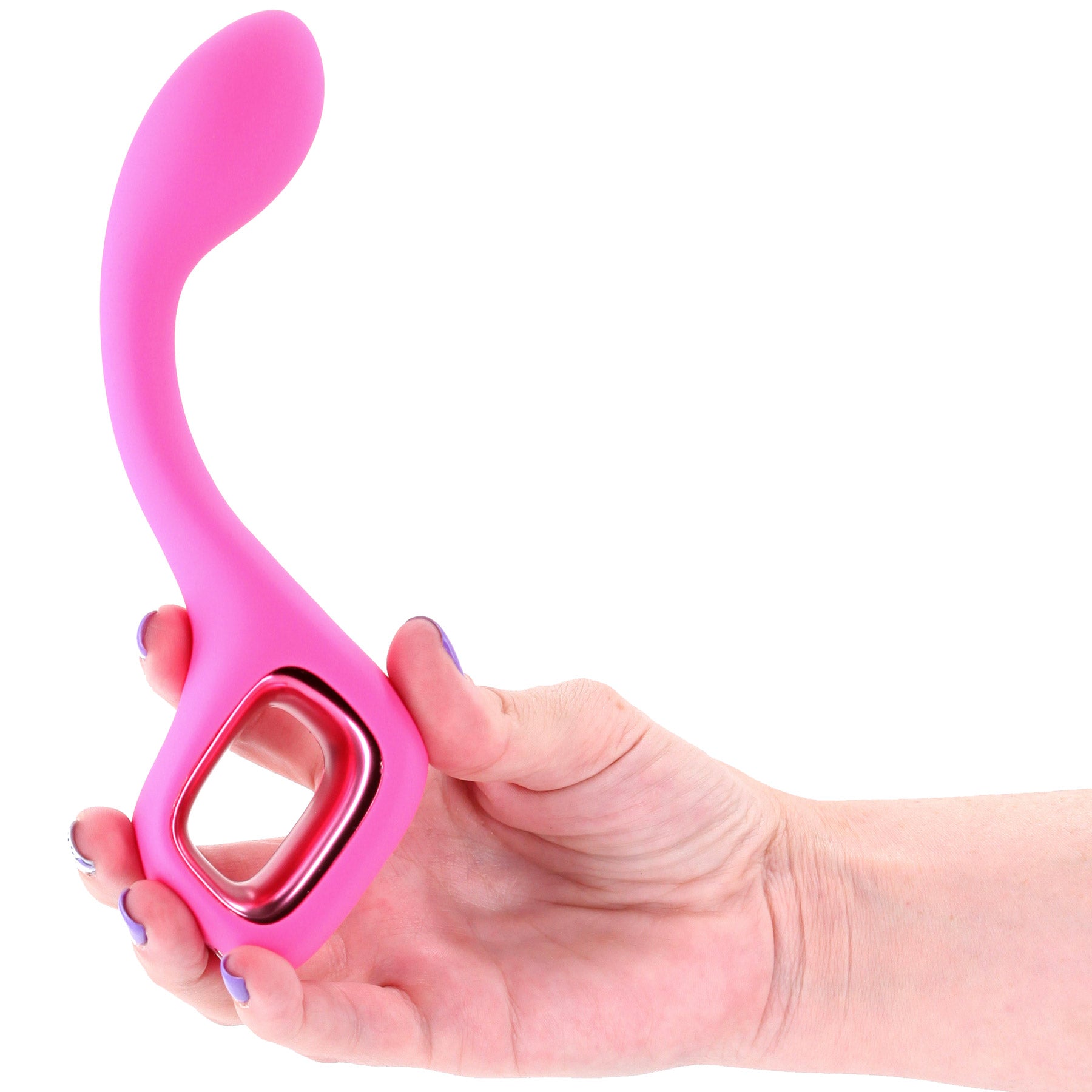 Pretty In Pink Lace Rechargeable Silicone G-Spot Vibrator