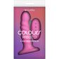 Colours Ribbed 5" Silicone Vibrating Dildo With Remote - Pink