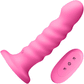 Colours Ribbed 6" Silicone Vibrating Dildo With Remote