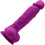 Colours Pleasures 5 Inch Purple Vibrating Silicone Suction Cup Dildo