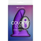 Colours Curve 5" Silicone Vibrating Grinding Dildo With Remote By NS Novelties - Purple