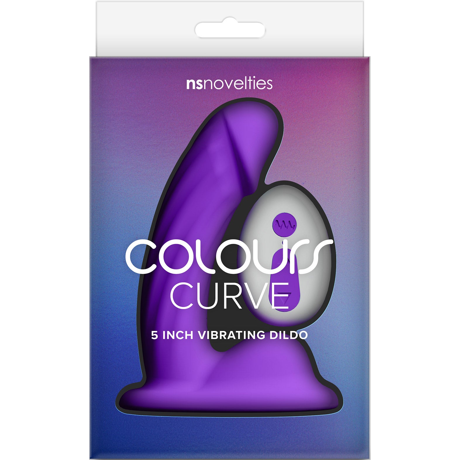 Colours Curve 5" Silicone Vibrating Grinding Dildo With Remote By NS Novelties - Purple