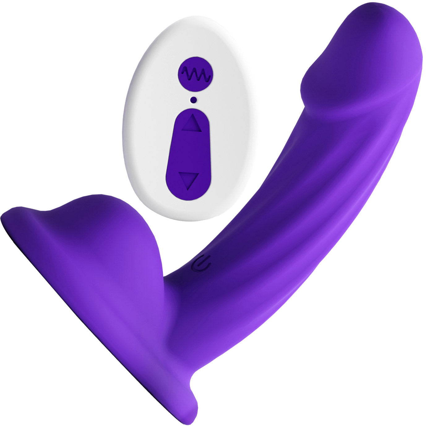 Colours Curve 5" Silicone Vibrating Grinding Dildo With Remote By NS Novelties - Purple