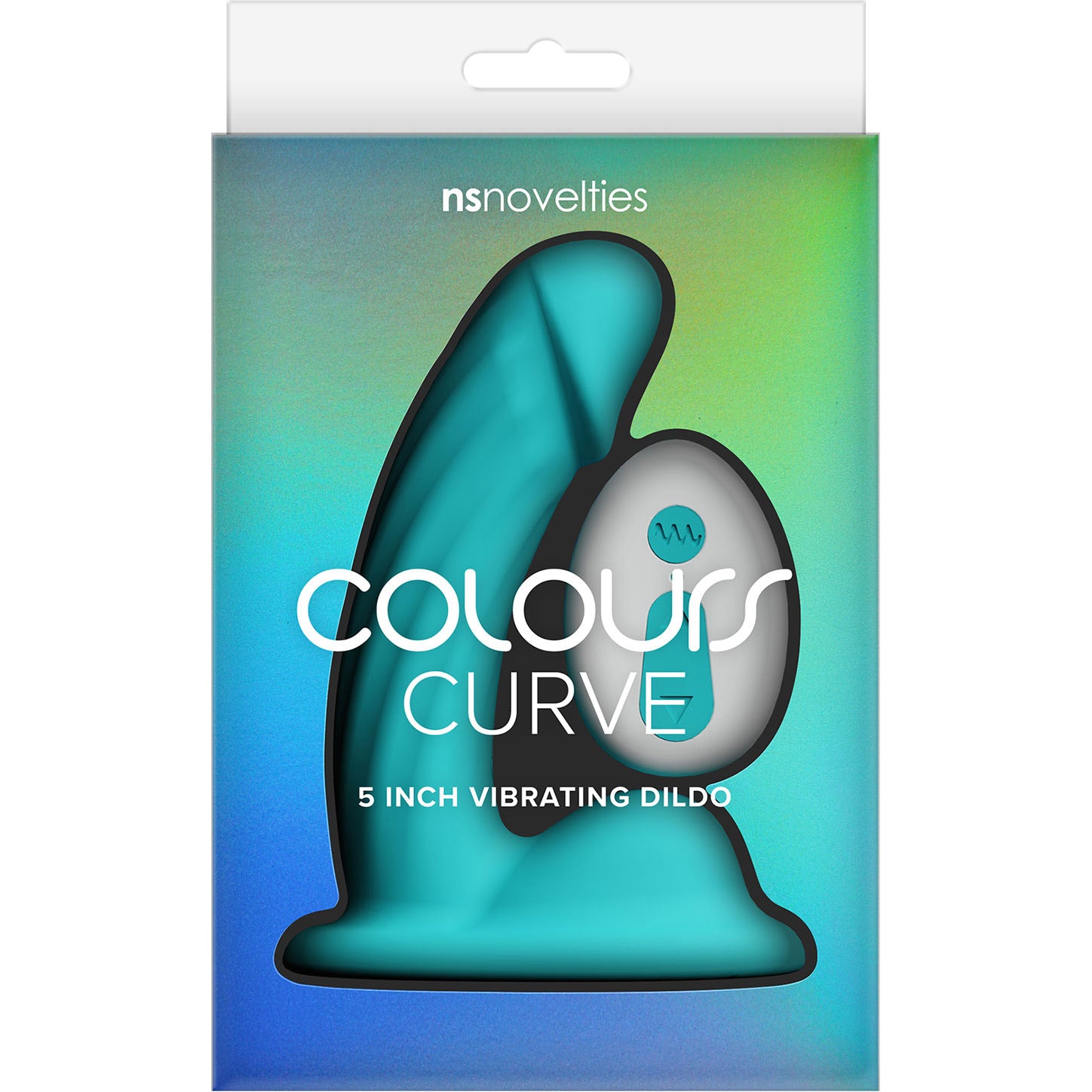 Colours Curve 5" Silicone Vibrating Grinding Dildo With Remote By NS Novelties - Teal