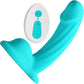 Colours Curve 5" Silicone Vibrating Grinding Dildo With Remote By NS Novelties - Teal