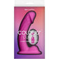 Colours Curve 6" Silicone Vibrating Grinding Dildo With Remote By NS Novelties - Pink