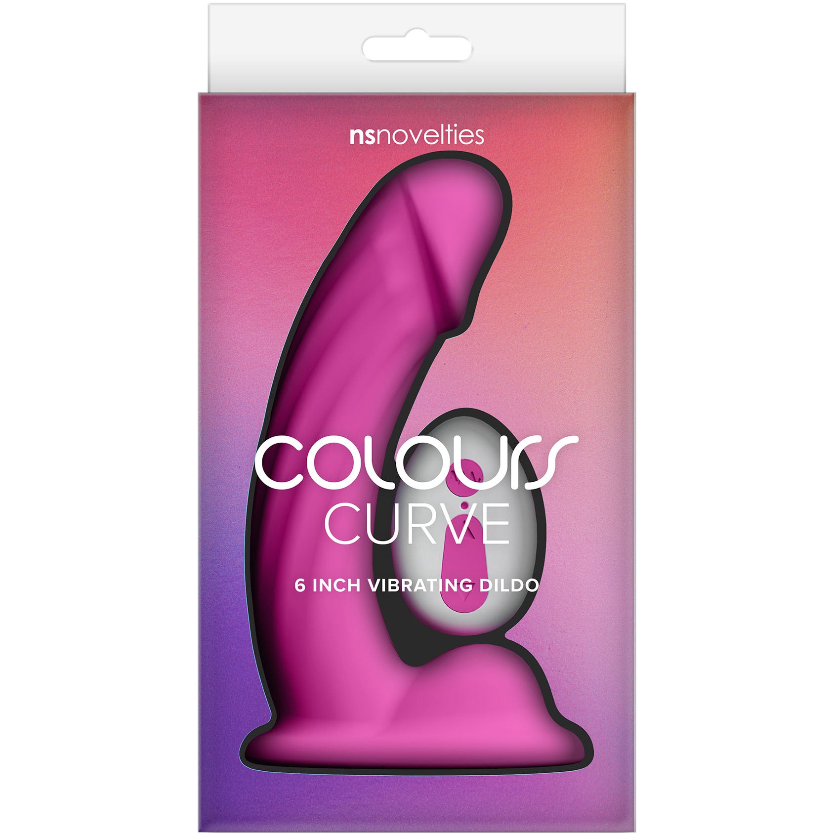 Colours Curve 6" Silicone Vibrating Grinding Dildo With Remote By NS Novelties - Pink
