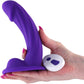 Colours Curve 6" Silicone Vibrating Grinding Dildo With Remote By NS Novelties - Purple