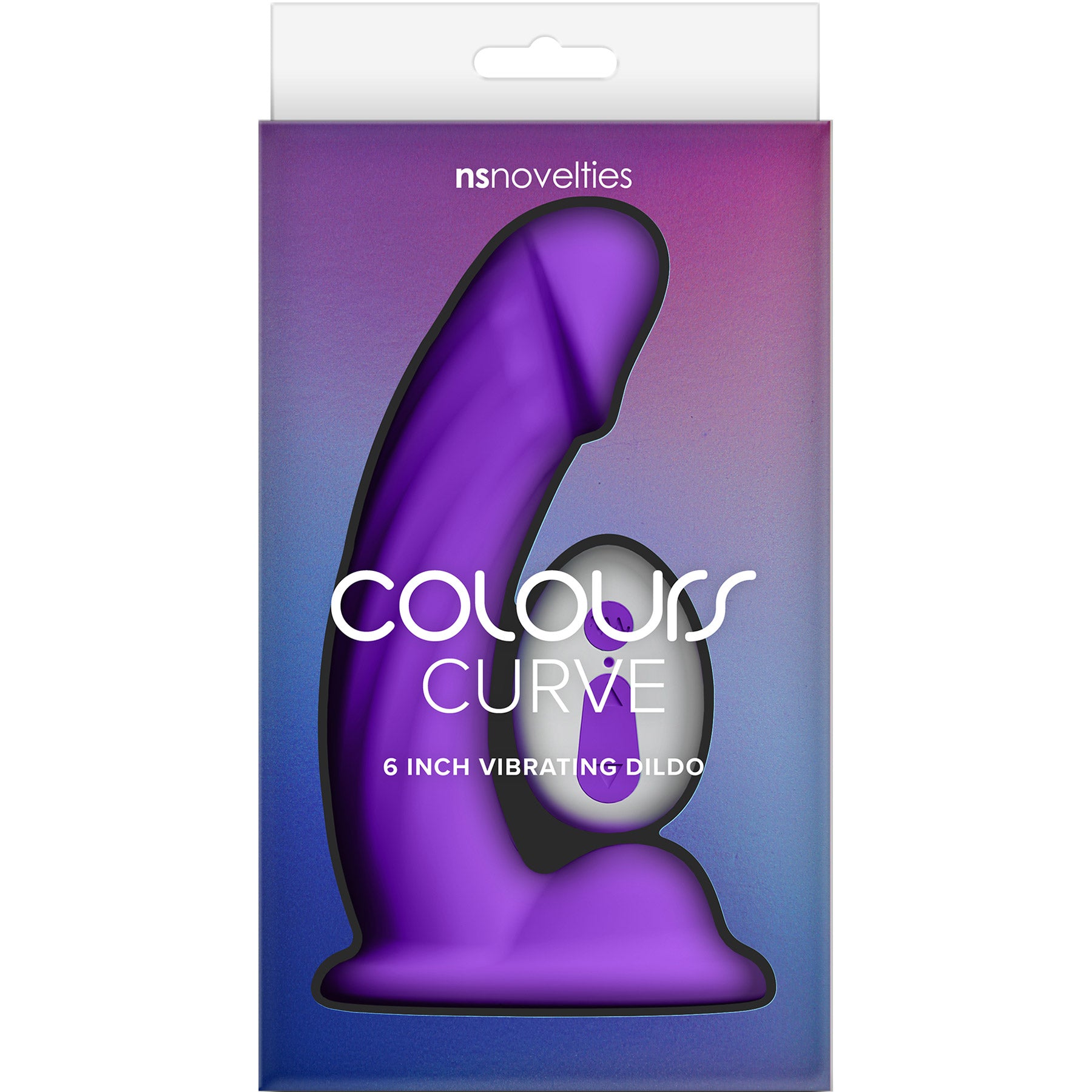 Colours Curve 6" Silicone Vibrating Grinding Dildo With Remote By NS Novelties - Purple