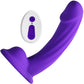 Colours Curve 6" Silicone Vibrating Grinding Dildo With Remote By NS Novelties - Purple