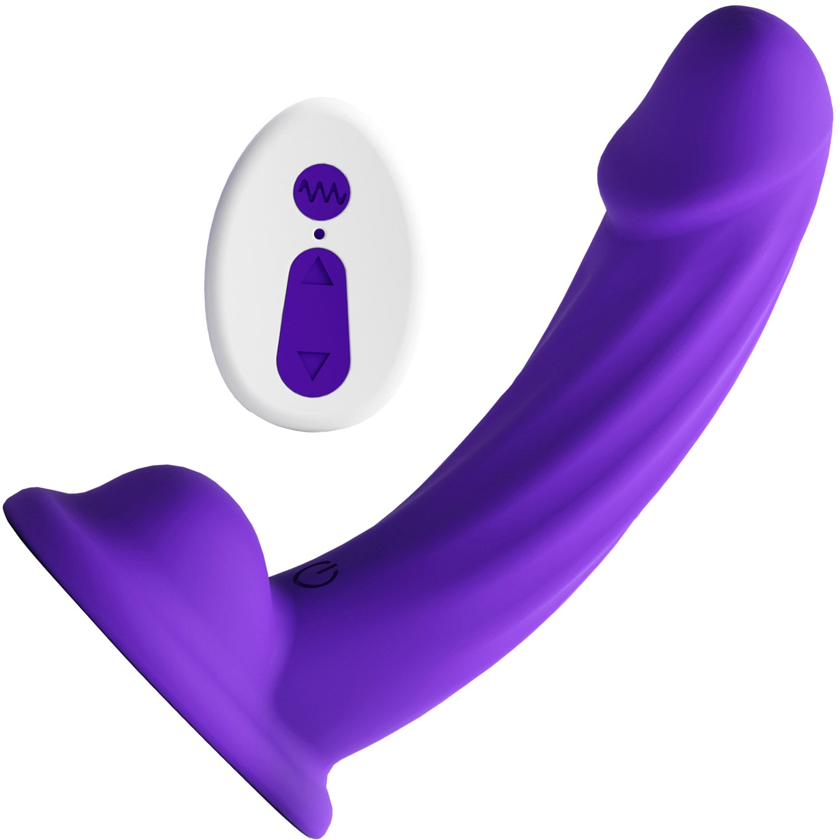 Colours Curve 6" Silicone Vibrating Grinding Dildo With Remote By NS Novelties - Purple