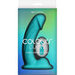 Colours Curve 6" Silicone Vibrating Grinding Dildo With Remote By NS Novelties - Teal