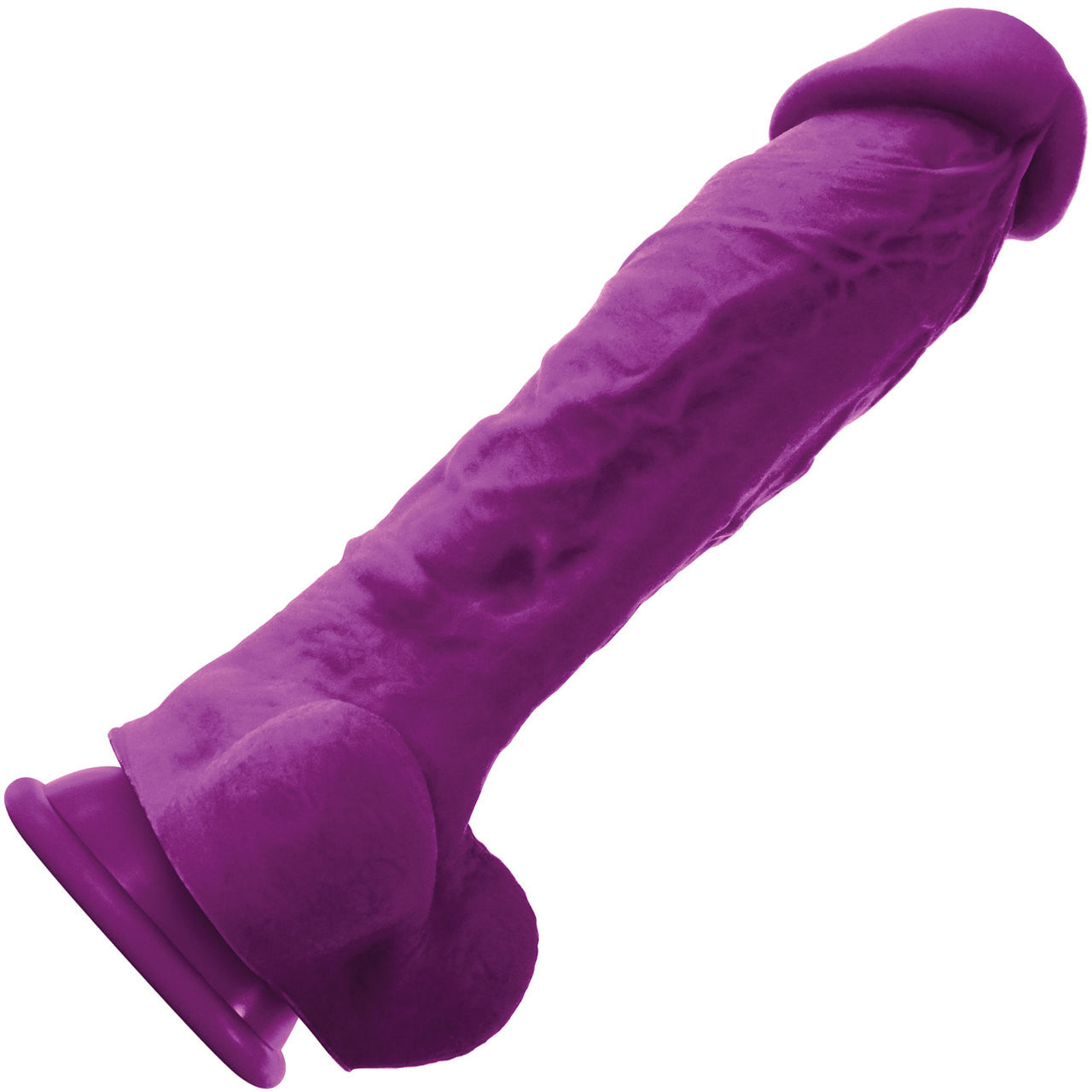 ColourSoft 8 Inch Purple Silicone Dildo