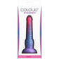 Colours Stacked Silicone Suction Cup Dildo - Pink & Blue - 6 Inches