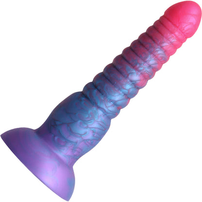 Colours Stacked Silicone Suction Cup Dildo - Pink & Blue - 6 Inches