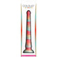 Colours Stacked Silicone Suction Cup Dildo - Red & Gold - 12 Inch