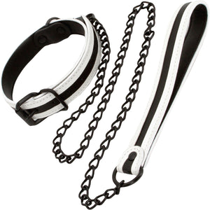 GLO Bondage Glow In The Dark Collar And Leash By NS Novelties