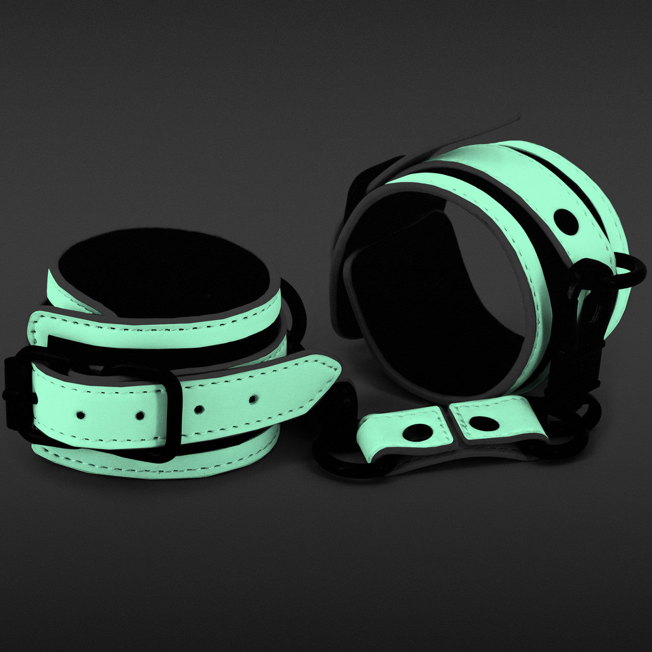 GLO Bondage Glow In The Dark Wrist Cuffs By NS Novelties