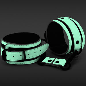 GLO Bondage Glow In The Dark Ankle Cuffs By NS Novelties