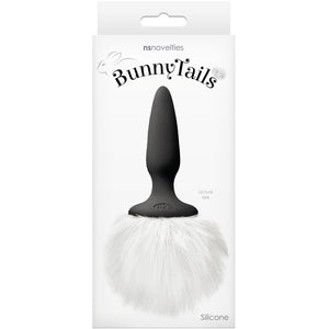 Bunny Tails Mini Silicone Butt Plug By NS Novelties - White Fur