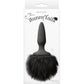 Bunny Tails Mini Silicone Butt Plug By NS Novelties - Black Fur