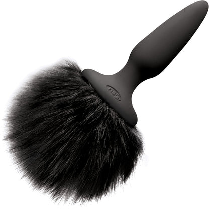 Bunny Tails Mini Silicone Butt Plug By NS Novelties - Black Fur Bunny Tails Mini Silicone Butt Plug By NS Novelties - Black Fur