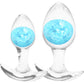 Cosmic Glams Silicone 2 Piece Anal Plug Kit - Blue