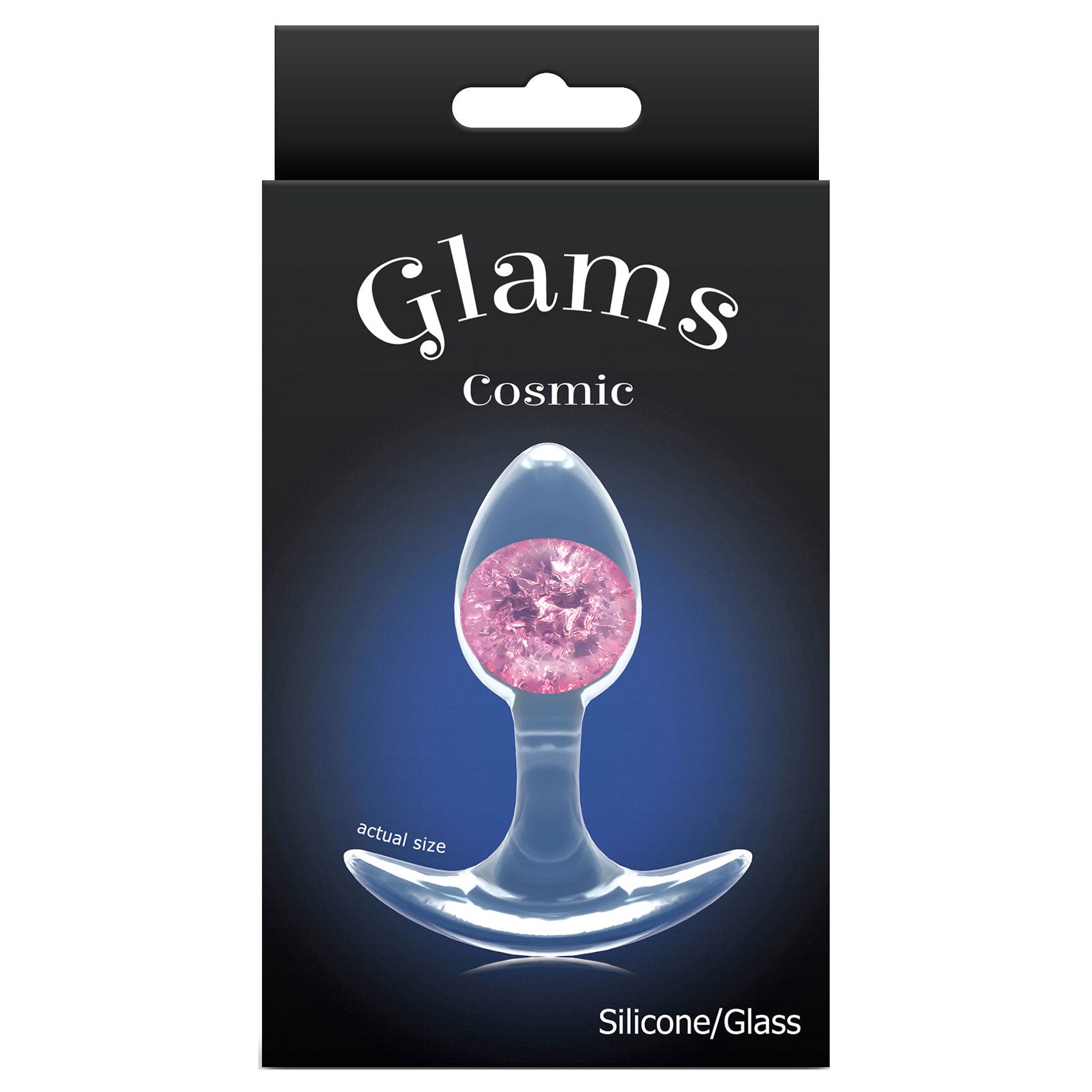 Cosmic Glams Silicone Anal Plug - Small, Pink